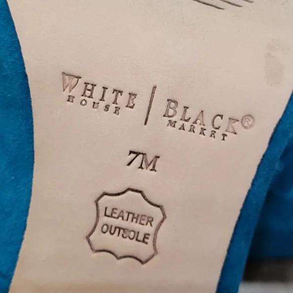 White House Black Market Teal Heels - Picture 5 of 6